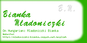 bianka mladoniczki business card